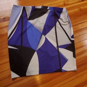 Abstract print skirt - plus size